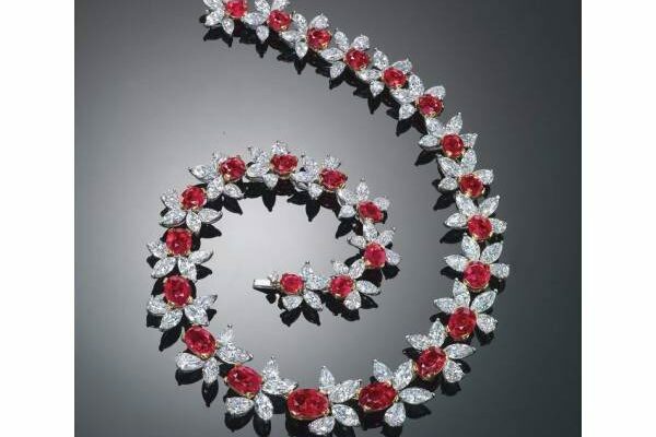 Red Scarlet Diamond Necklace
