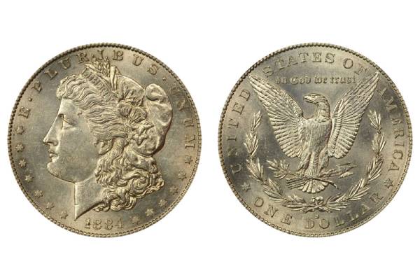 1884 S American Silver Morgan Dollar